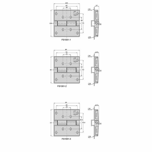 CL058 Concealed Hinge, 180° Rotation, High-Strength Zinc Alloy, Matt Chrome Plating, Multiple Size Options
