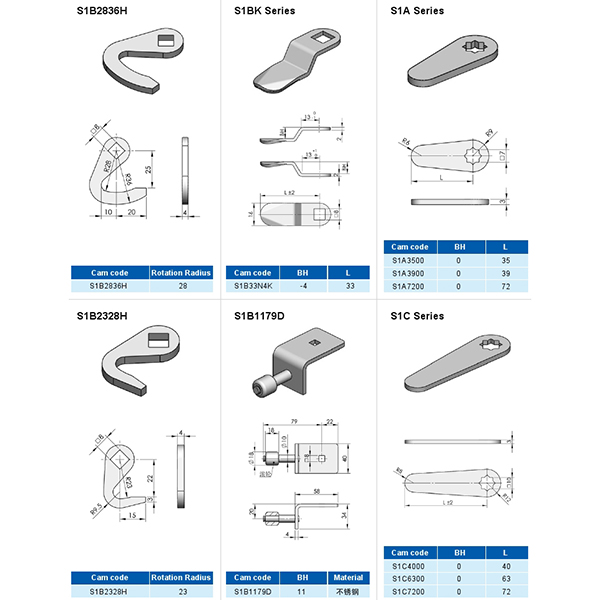 BT6086 Cam Latch Accessories CAM and Accessories
