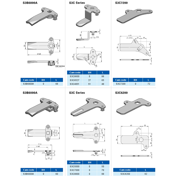 BT6086 Cam Latch Accessories CAM and Accessories
