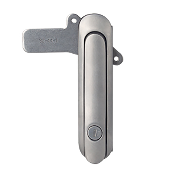 BT2390 Zinc Alloy Latch with Stainless Steel Mounting Plate - Sand Chrome Finish, for Door Thickness 1~3mm