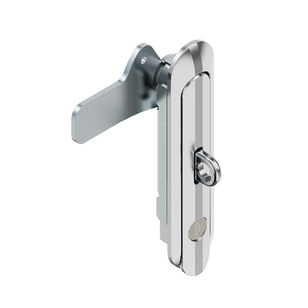 BT2390 Zinc Alloy Latch with Stainless Steel Mounting Plate - Sand Chrome Finish, for Door Thickness 1~3mm