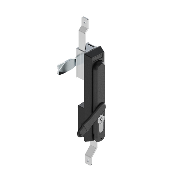MS100-3-2A Plastic Latch with Zinc Alloy Pivot - Sandblasted Bright Chrome Rack, for Door Thickness 1~3mm