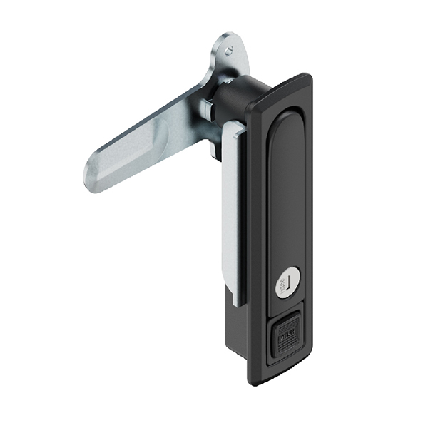 BT2390 Zinc Alloy Latch with Sand Chrome & Matte Black Finish - 90° Rotation, for Door Thickness 1~4mm