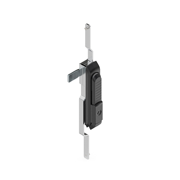 MS8460P-2 Plastic Latch with Zinc Alloy Pivot - Black Sand Texture, for Door Thickness 1~2mm