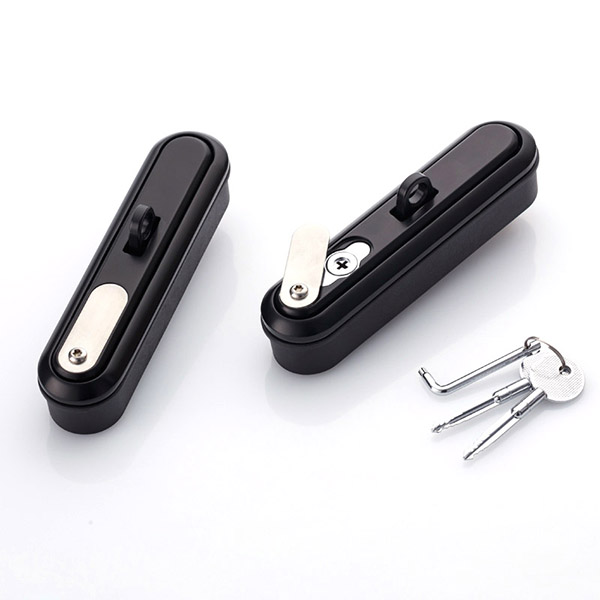BT6336 Zinc Alloy Latch with Electrophoretic Black Finish - 90° Rotation, for Door Thickness 1~4mm