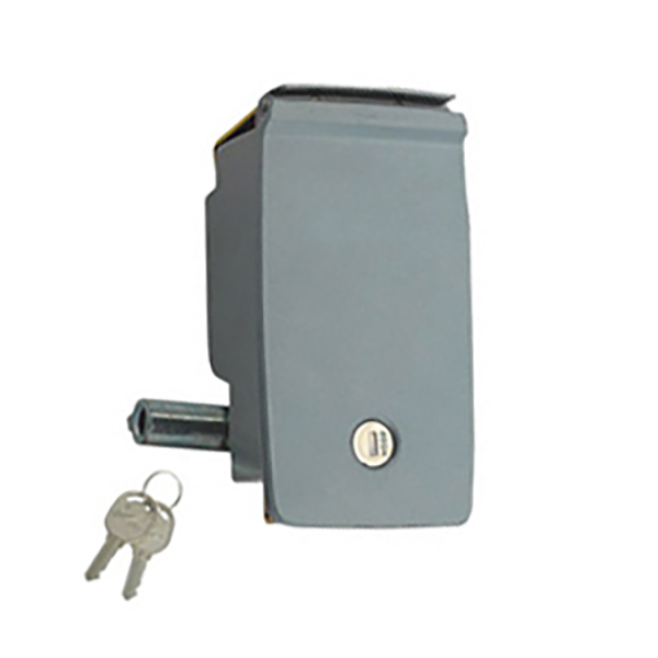 BT3161 Panel Lock, Zinc Alloy Construction, Powder-Coated Finish, for 1-4.5mm Door Thickness (Gray/Black)