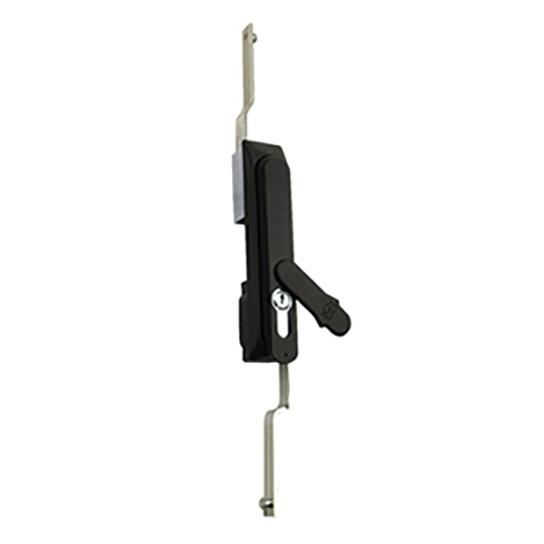 MS100-3-2A Plastic Latch with Zinc Alloy Pivot - Sandblasted Bright Chrome Rack, for Door Thickness 1~3mm