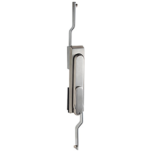MS100-3-2A Plastic Latch with Zinc Alloy Pivot - Sandblasted Bright Chrome Rack, for Door Thickness 1~3mm