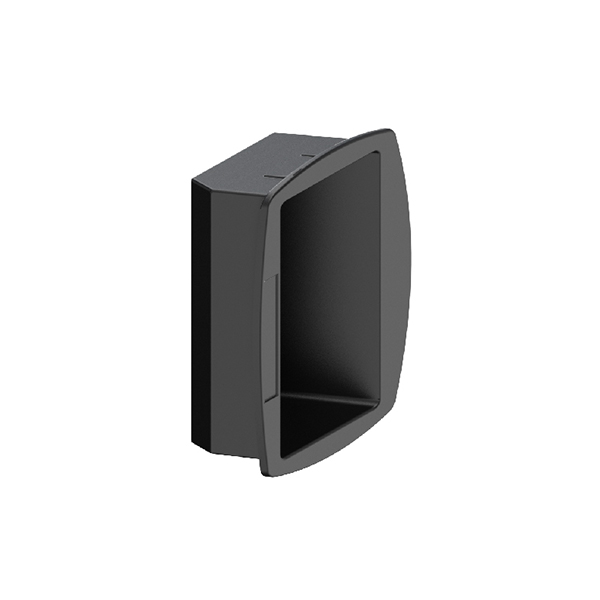 BT2412 ABS Plastic Grab Handle, Black Powder-Coated Finish, for 1.5mm Door Panels