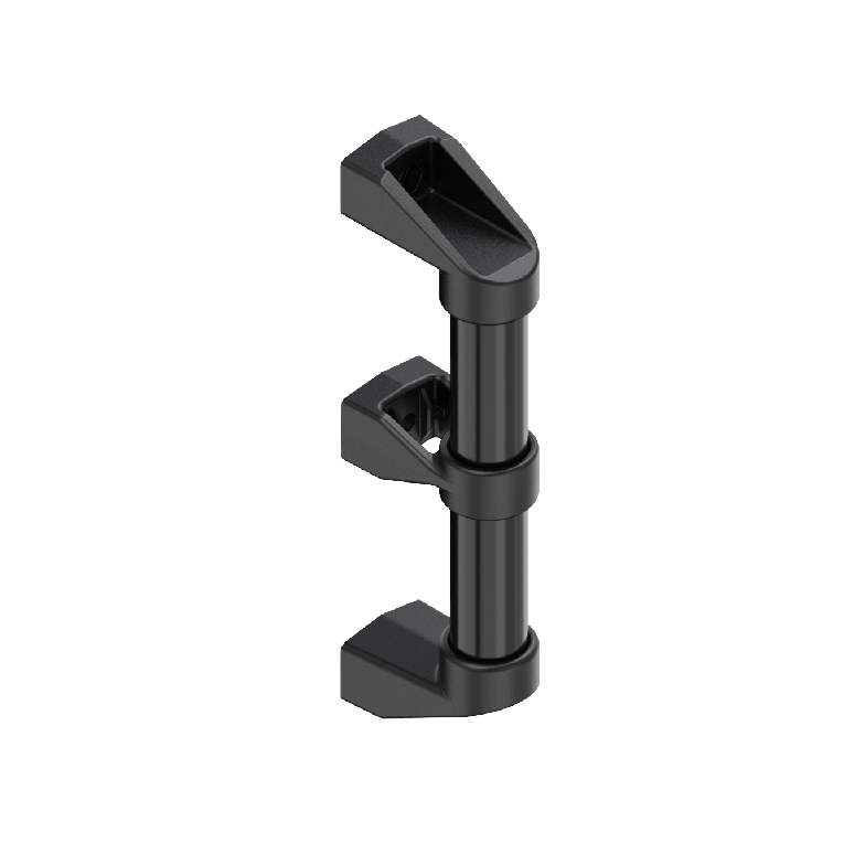 BT7144 PA & Aluminum Pull Handle, Black Spark Texture & Anodized Finish, for 1-5mm Door Panels