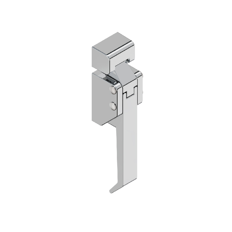 BT2415 Zinc Alloy Locking Pull Handle, Bright Chrome/Matte Black Finish, Secure for Industrial Cabinets & Enclosures