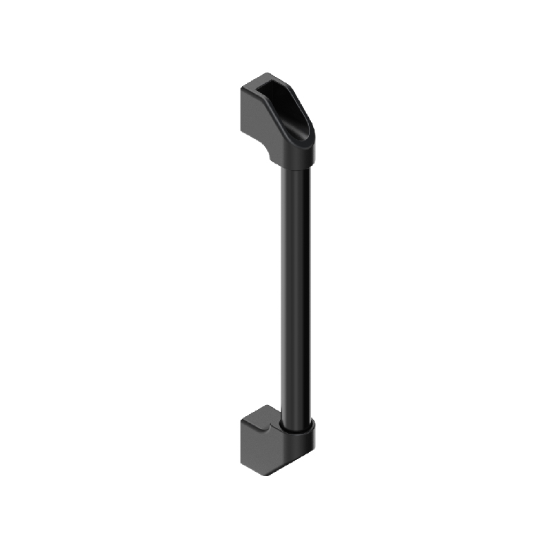 BT7144 PA & Aluminum Pull Handle, Black Spark Texture & Anodized Finish, for 1-5mm Door Panels