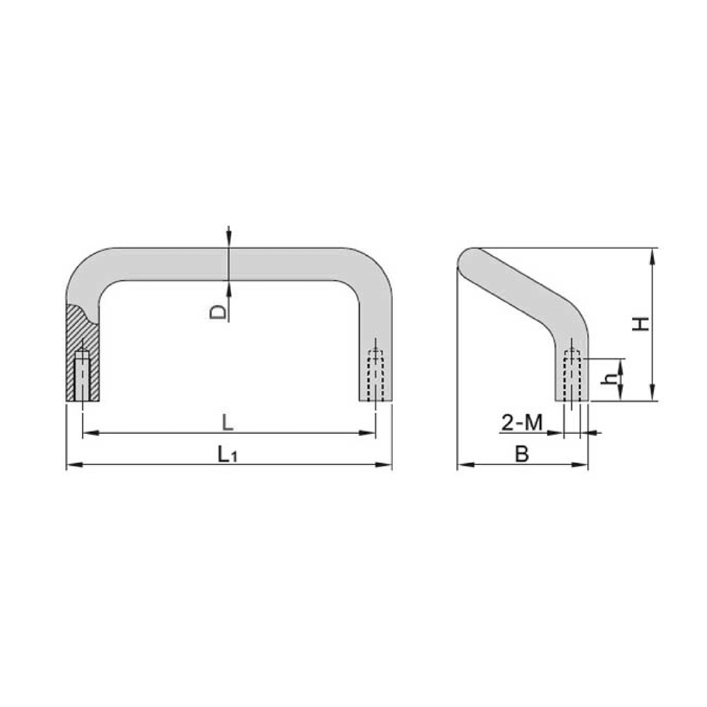 BT7623 Stainless Steel Pull Handle, Mirror Polished Finish, Multi-Size for Industrial & Hygienic Applications