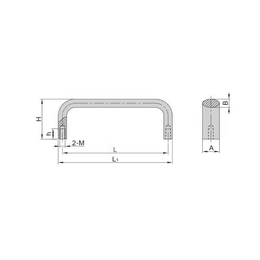 BT7632 Stainless Steel Pull Handle, Mirror Polished Finish, Multi-Size for Industrial & Hygienic Applications