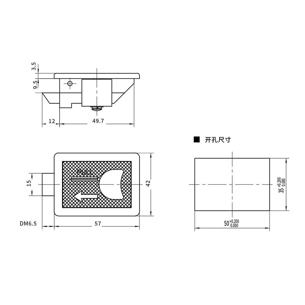 BT4384 Zinc Alloy Compression Latch, Bright Chrome Finish, for 1-5mm Door Panels