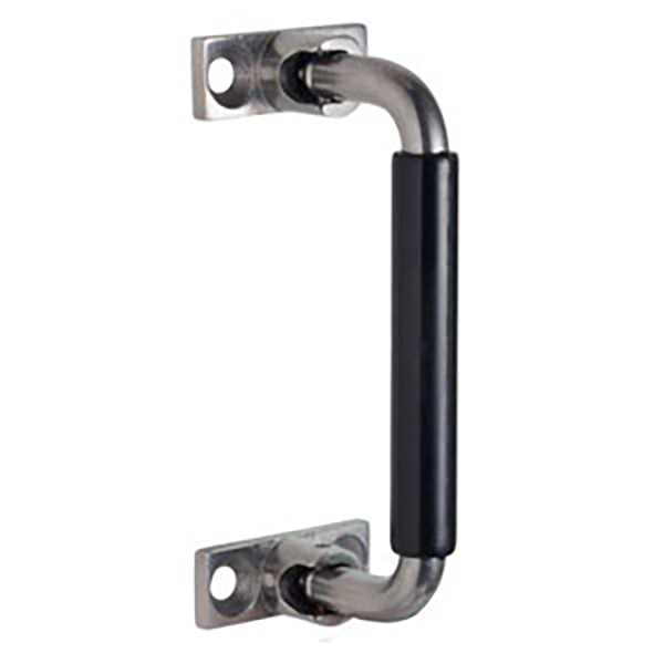 BT6609 Stainless Steel Positioning Pull Handle with Rubber Sleeve, Mirror Polished Finish for Medical & Industrial Use